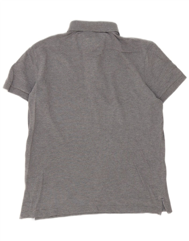 Polo da uomo Custom Fit Tommy Hilfiger piccola in cotone grigio