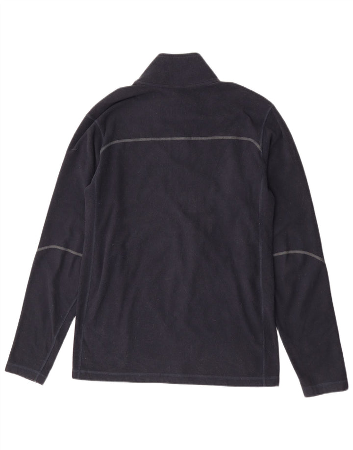Maglione in pile Nike Therma-Fit con collo e zip da uomo, poliestere medio blu navy