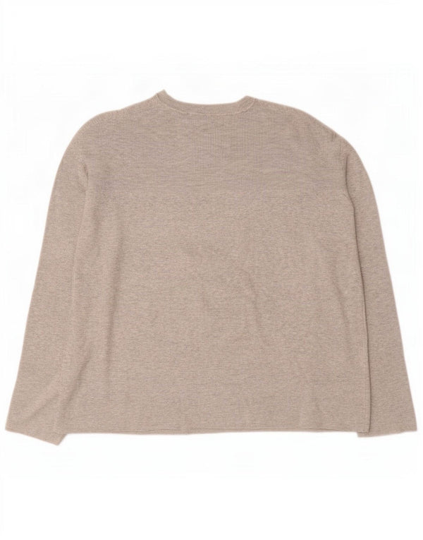 Maglione maglione girocollo oversize da donna Marks & Spencer UK 16 grande grigio