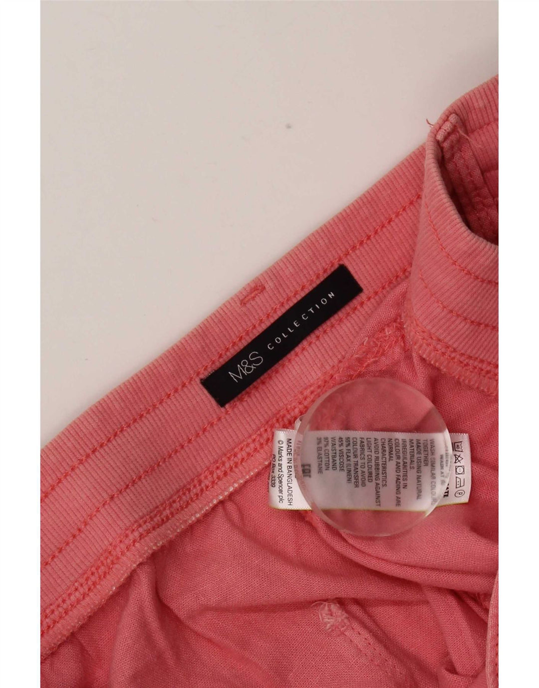 Pantaloncini da donna Marks & Spencer UK 14 Large W34 Lino rosa