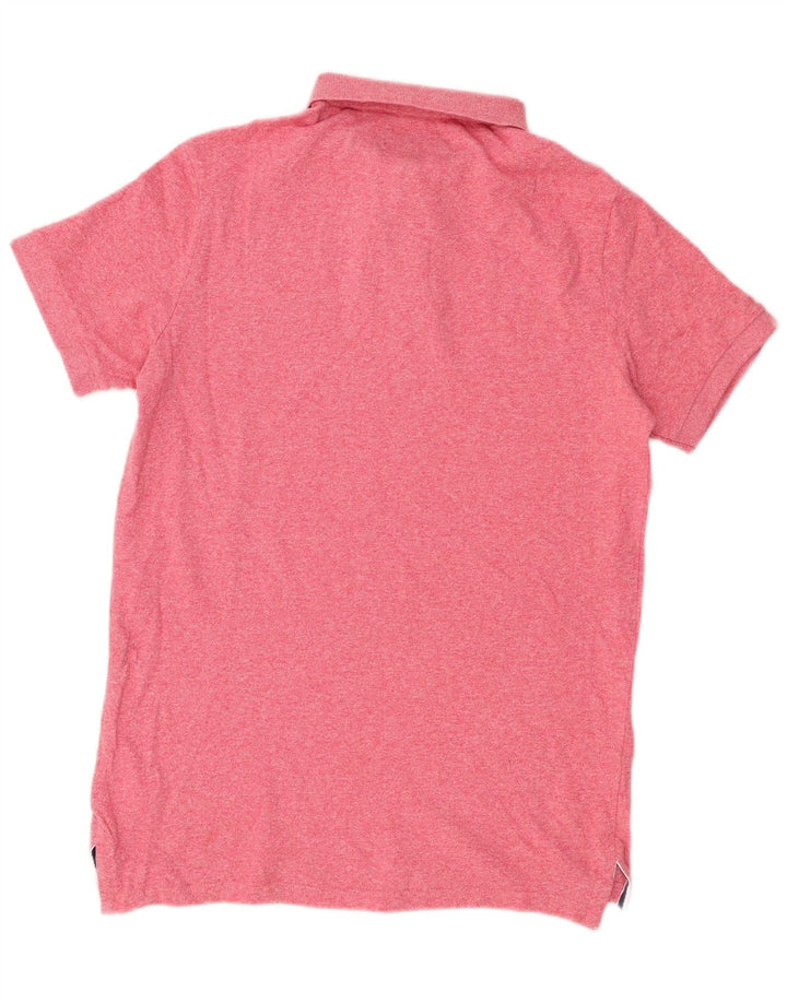 Polo da uomo Superdry in cotone rosa medio