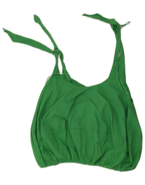 Top corto da donna Zara UK 8 piccolo verde