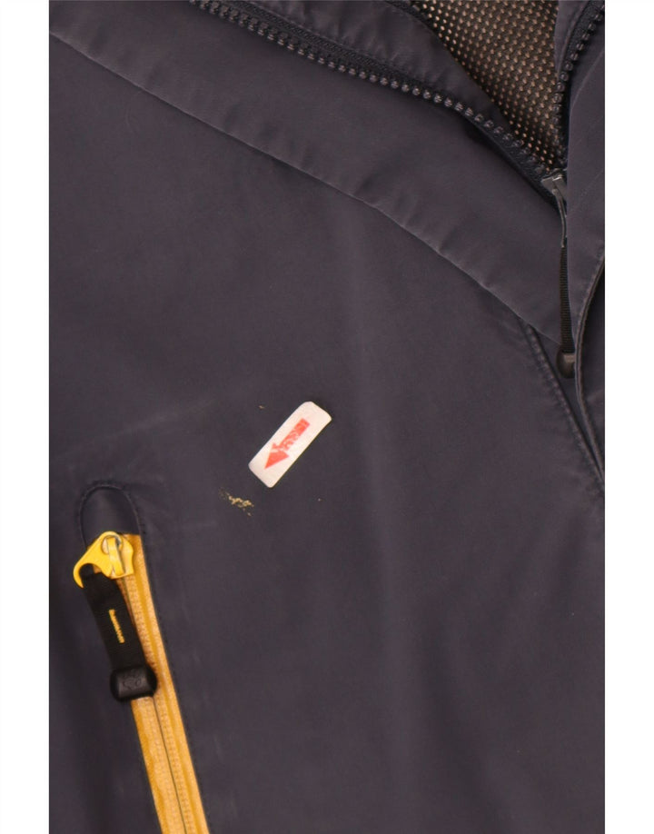Giacca antipioggia con cappuccio da uomo Jack Wolfskin UK 40/42 Large Blu Navy in poliammide