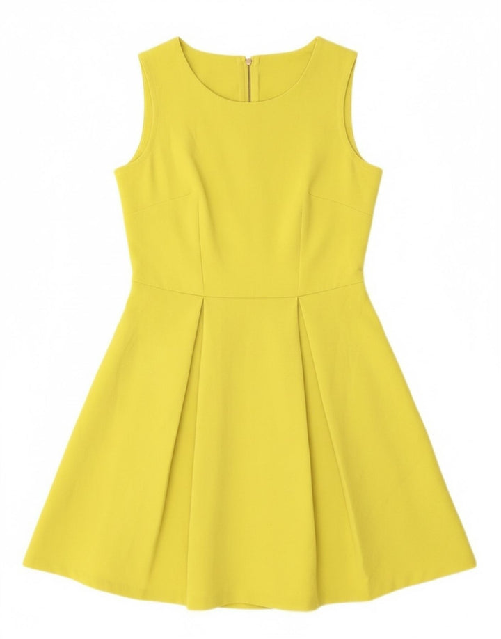 CLOSET Abito da donna senza maniche a trapezio UK 12 Poliestere giallo medio