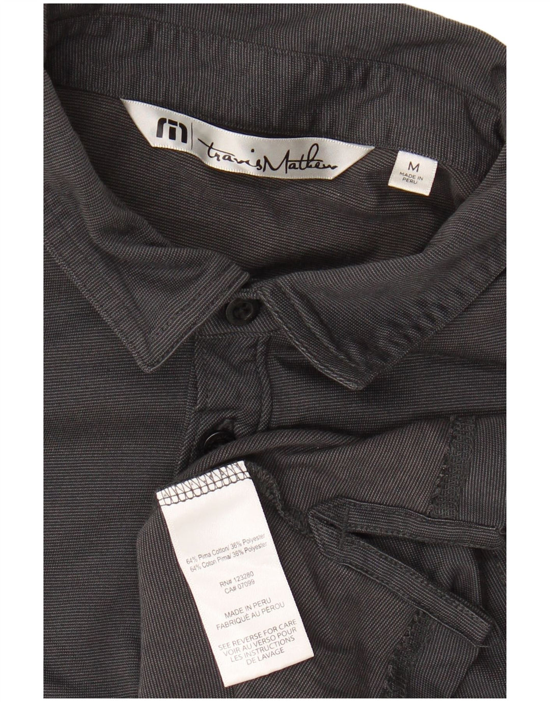 Polo da uomo TRAVIS MATHEW media cotone nero
