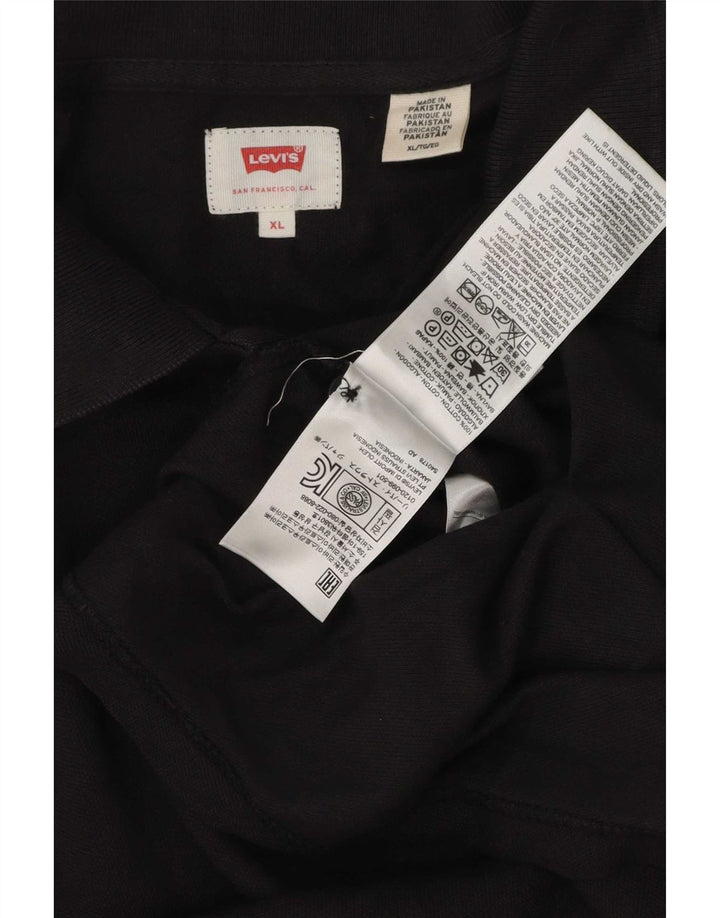 Polo Levi's da uomo XL in cotone nero