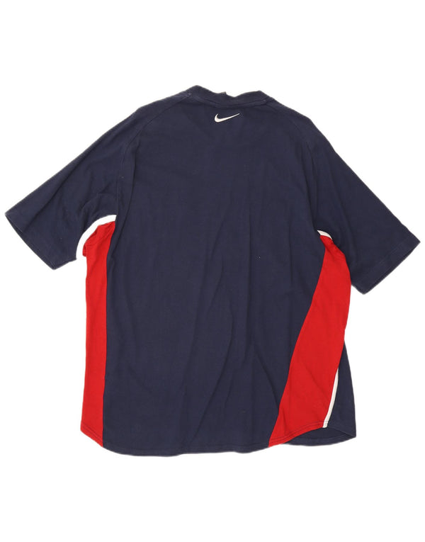 T-shirt da uomo Nike Top UK 45/47 XL blu navy in cotone color block