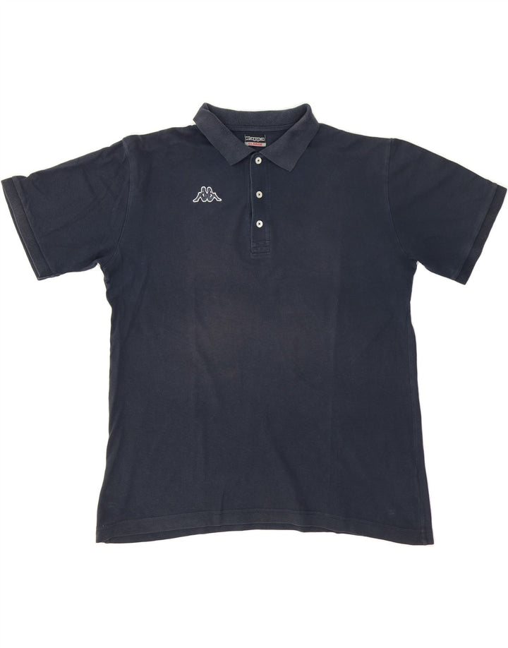 KAPPA Mens Polo Shirt XL Navy Blue Cotton Vintage Kappa and Second-Hand Kappa from Messina Hembry 