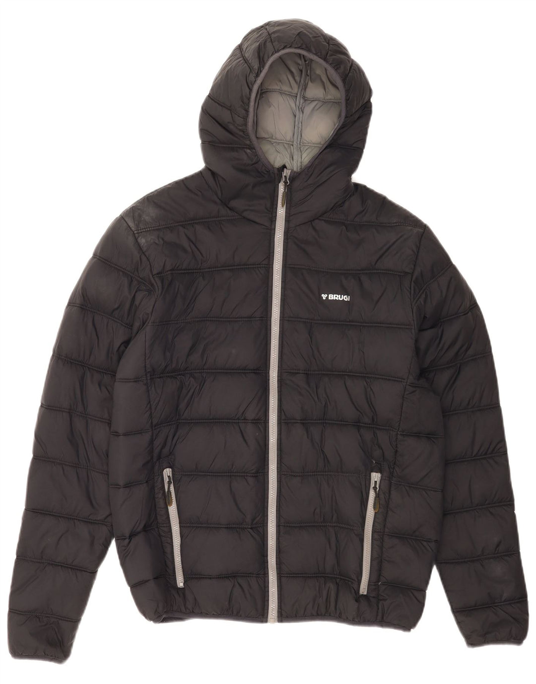 Piumino Brugi Uomo con Cappuccio IT 52 XL Nero Poliammide