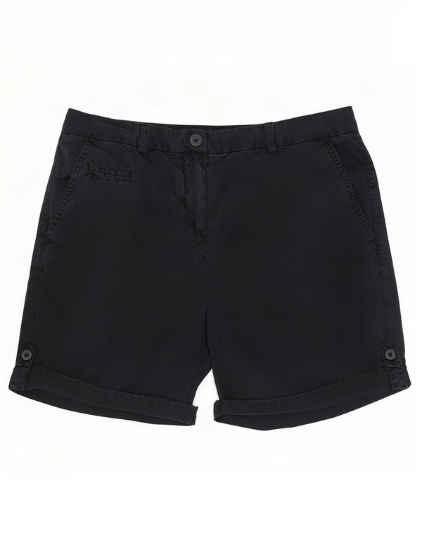 Pantaloncini chino da donna Marks & Spencer UK 12 medi W30 cotone blu navy
