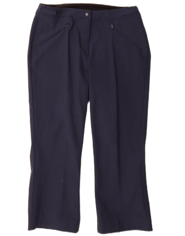 Pantaloni casual bootcut da donna Rohan UK 12 medi W30 L26 blu navy