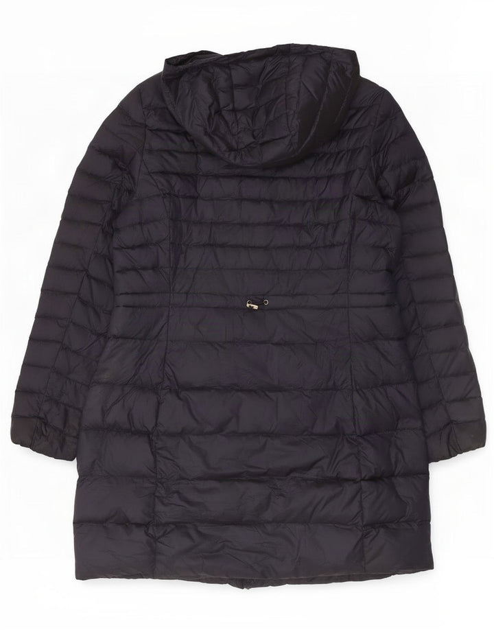 Cappotto imbottito con cappuccio da donna Marks & Spencer UK 14 Large blu navy in poliammide