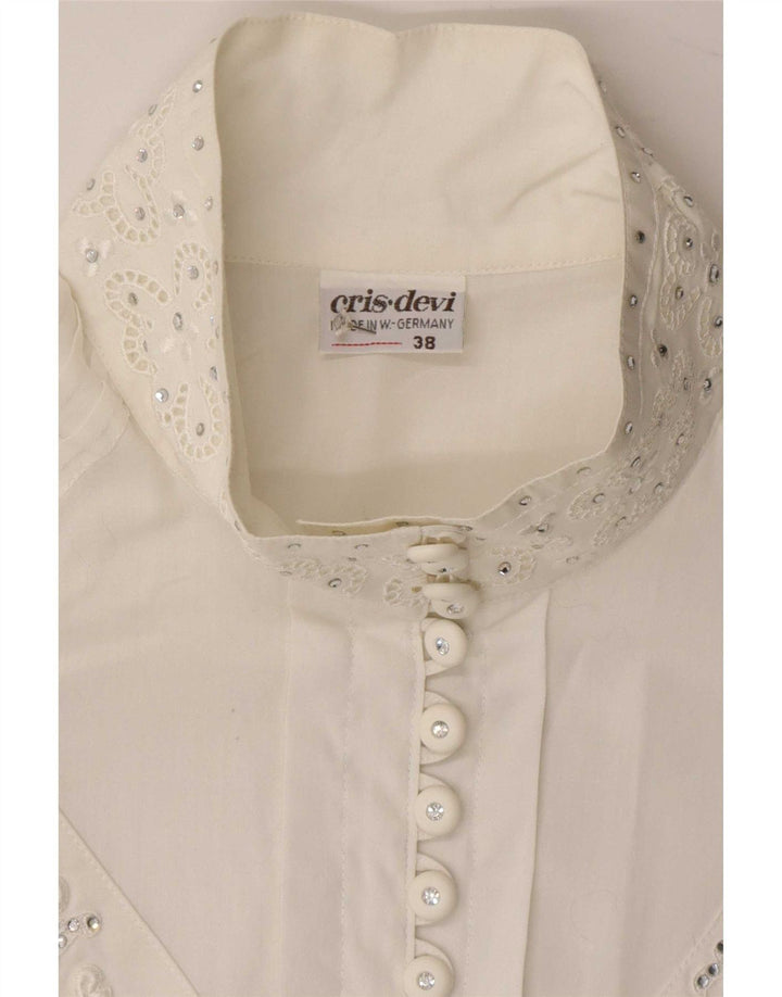 Cris Devi camicia da donna camicetta EU 38 Medium White Floral