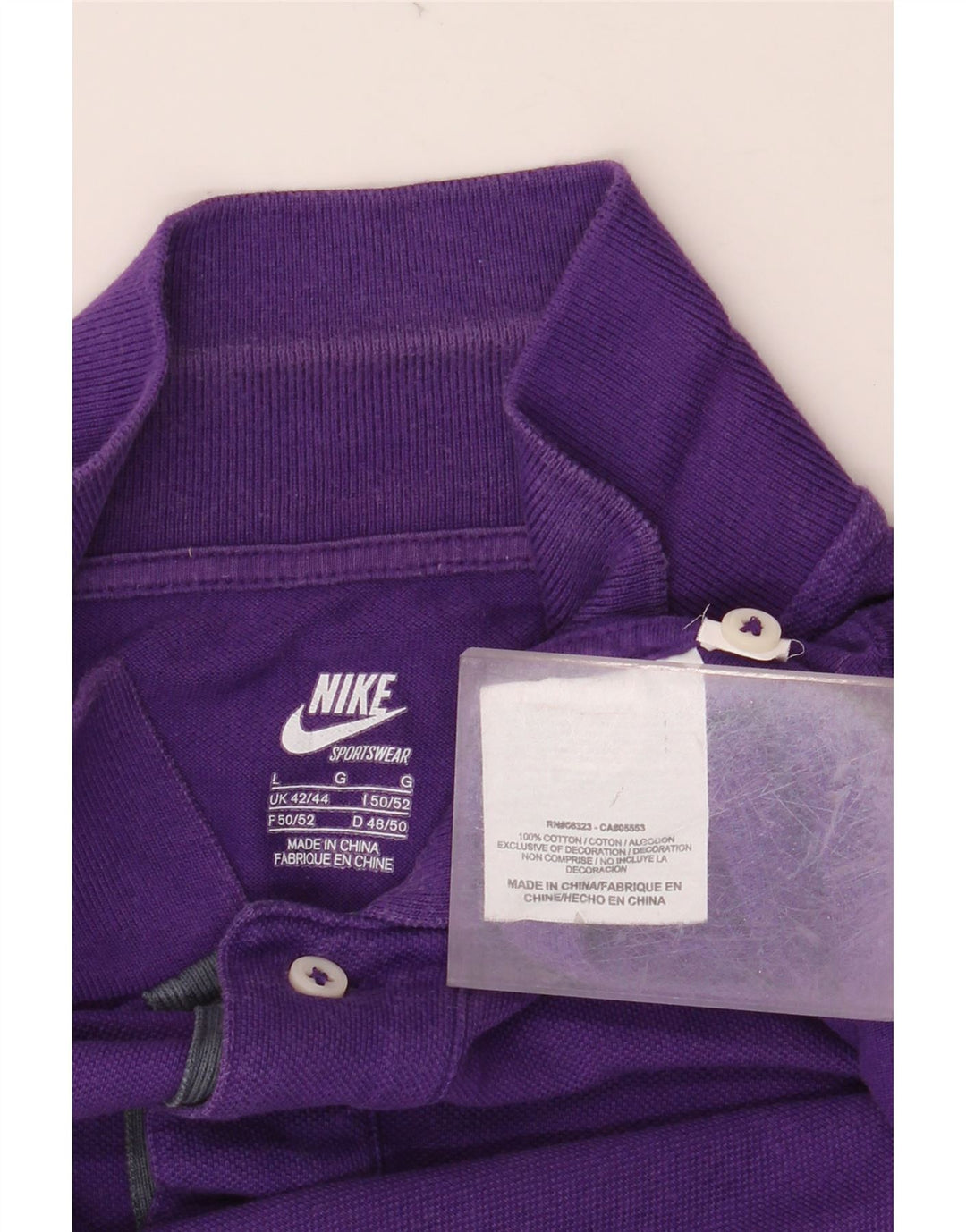 Polo da uomo NIKE UK 42/44 grande cotone viola