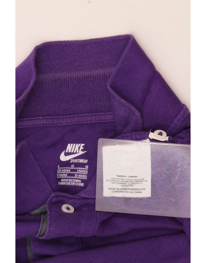 Polo da uomo NIKE UK 42/44 grande cotone viola