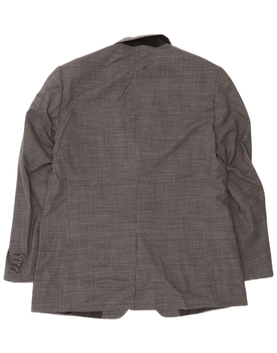 Giacca blazer a 2 bottoni da uomo Marks & Spencer UK 44 XL lana a quadri nera