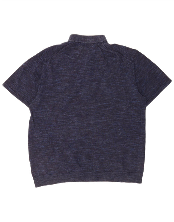 Polo a maniche corte da uomo Marks & Spencer grande blu navy screziato