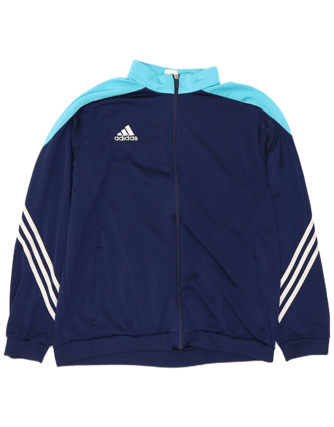 Tuta intera ADIDAS da uomo XL in poliestere color block blu navy