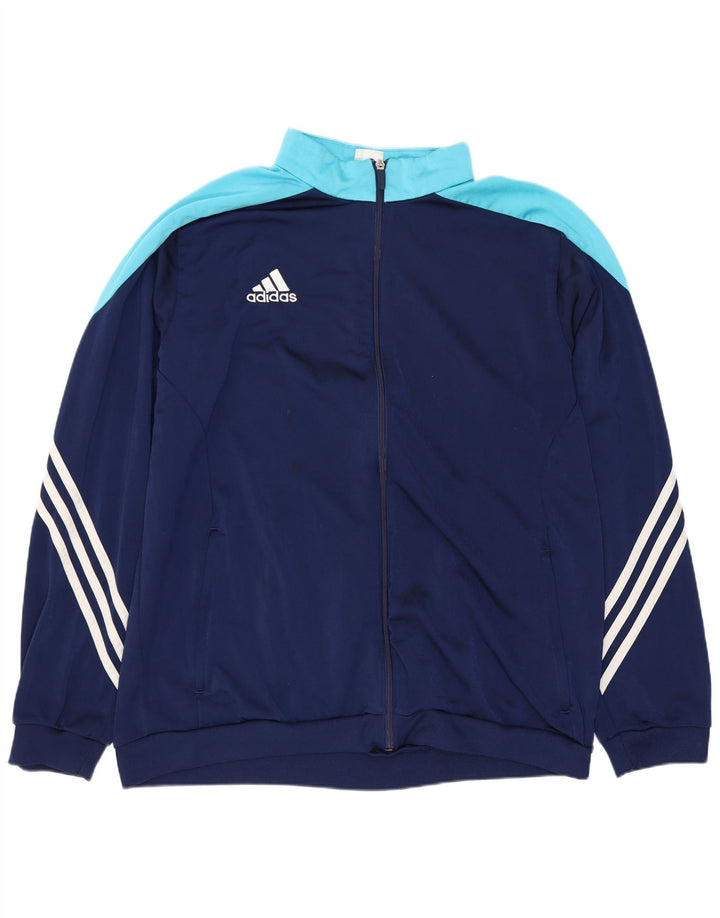 Tuta intera ADIDAS da uomo XL in poliestere color block blu navy