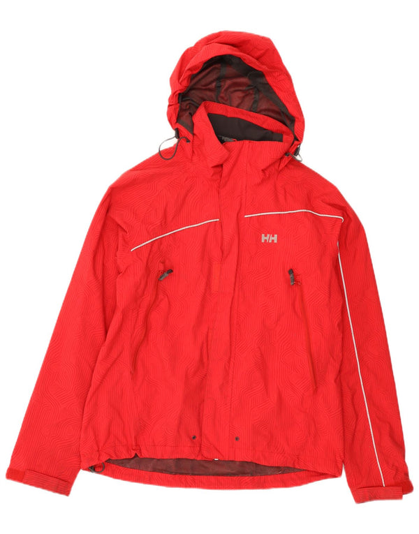 Giacca antipioggia con cappuccio da uomo Helly Hansen UK 36 Small Rosso Poliammide