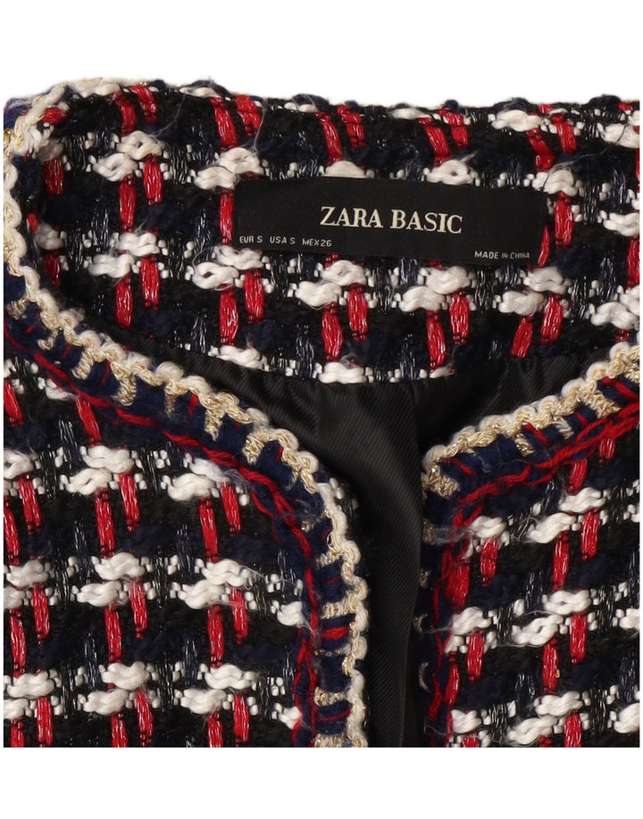 Giacca blazer da donna con vestibilità regolare Zara UK 10 piccoli quadri multicolori