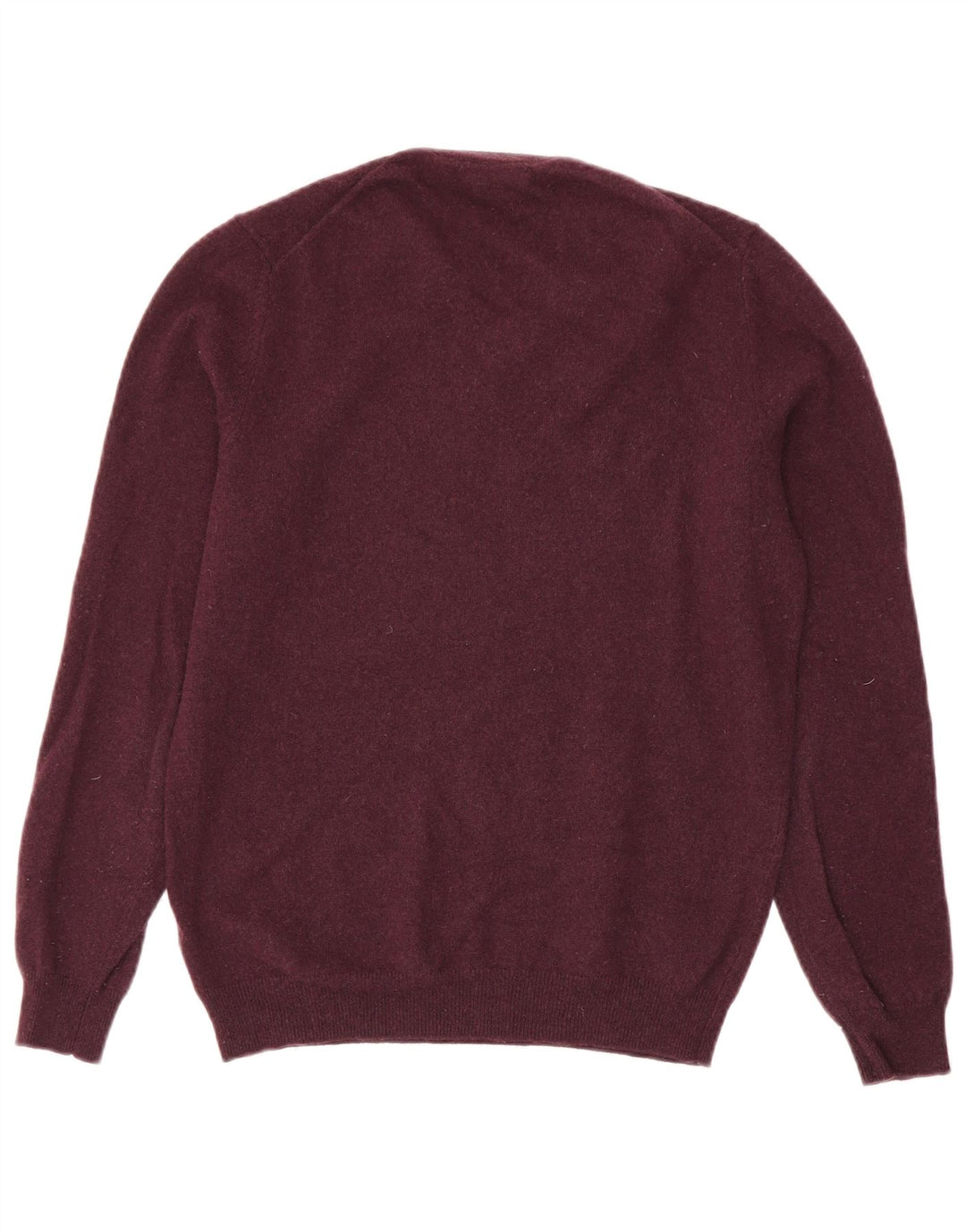 Massimo Dutti Maglione da uomo con scollo a V Borgogna medio