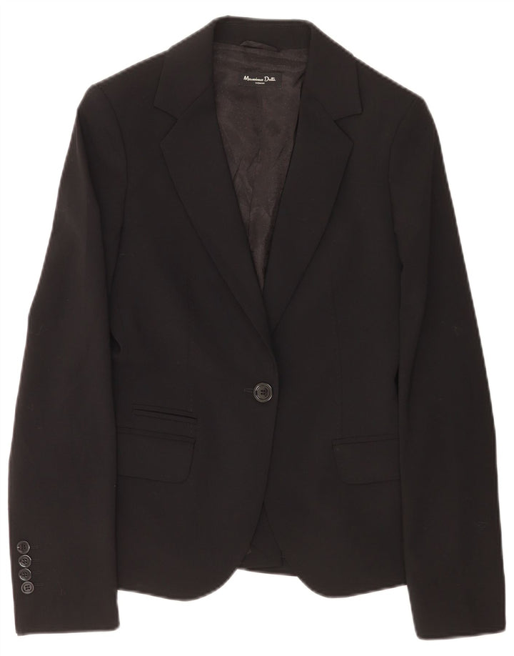 Giacca blazer da donna a 1 bottone Massimo Dutti EU 38 piccola lana nera