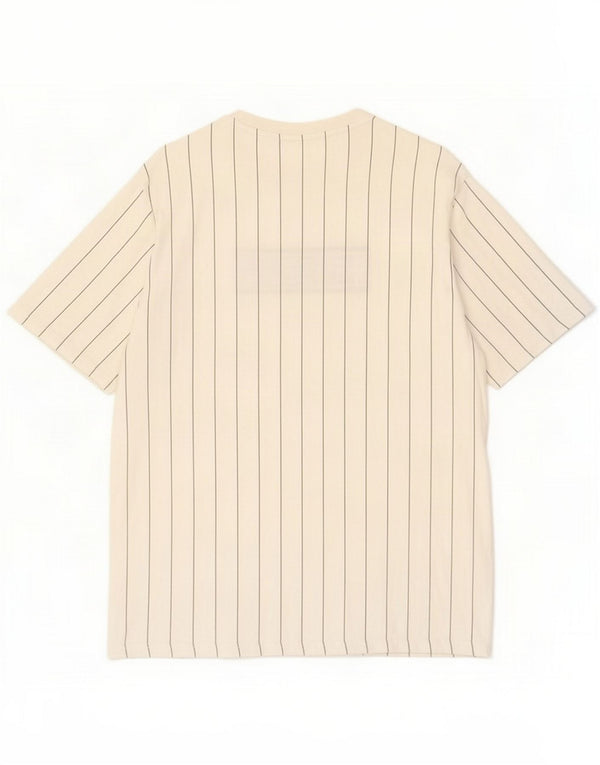 T-shirt grafica da uomo Fila Top XL in cotone a righe bianche