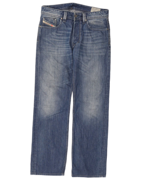 DIESEL Jeans dritti da uomo Larkee vestibilità regolare W29 L30 cotone blu