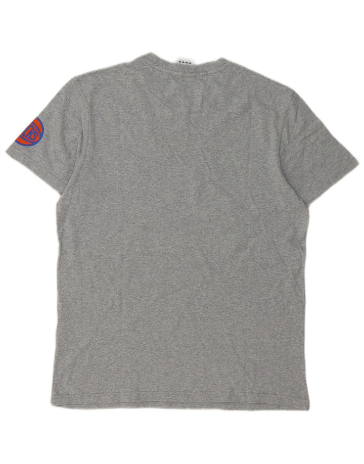 T-shirt grafica da uomo ADIDAS Top grande in cotone grigio