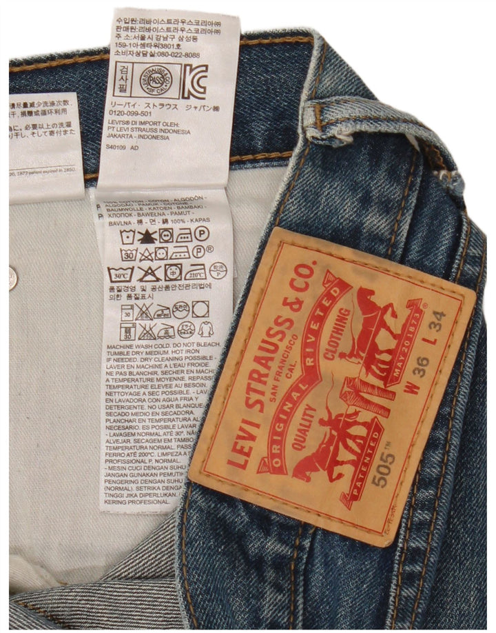 Levi's Uomo 505 Jeans dritti W36 L34 Cotone Blu