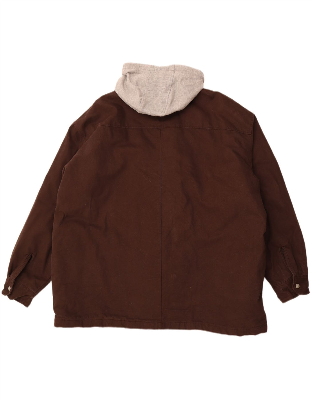DICKIES Giubbotto bomber con cappuccio da uomo UK 36 Small Brown Colourblock