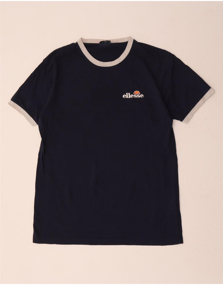 T-shirt grafica da uomo Ellesse Top in cotone blu navy medio