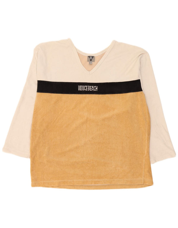 Venice Beach - Top grafico da uomo a maniche lunghe, XL, colore giallo