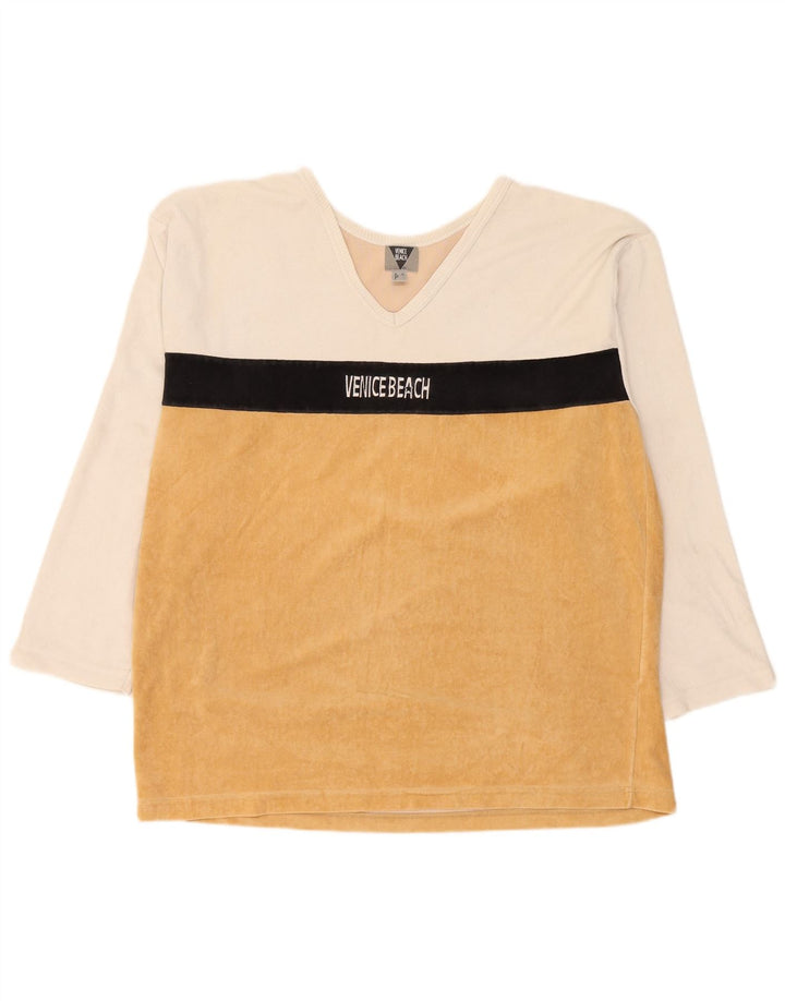 Venice Beach - Top grafico da uomo a maniche lunghe, XL, colore giallo