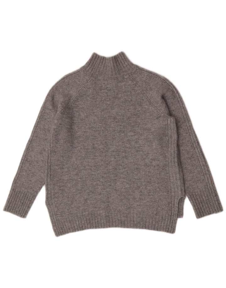 Massimo Dutti Maglione da donna con collo alto e maglione UK 16 Large Grigio in poliammide