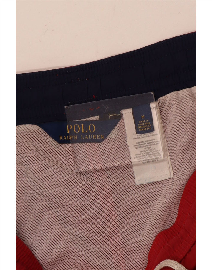 Pantaloncini da bagno da uomo Polo Ralph Lauren in nylon rosso medio