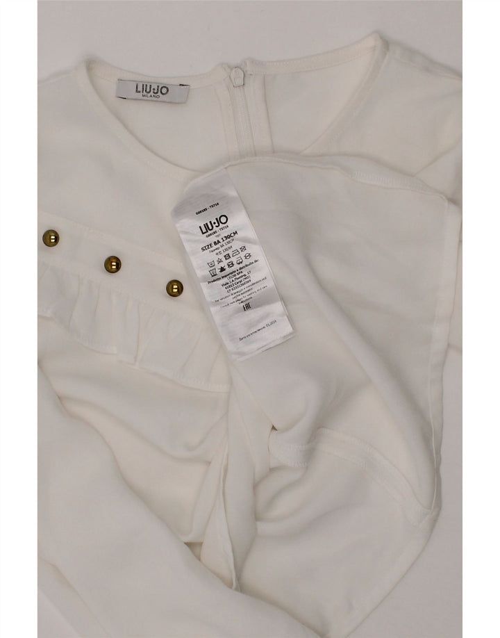 LIU JO Girls Blouse Top 7-8 Years White Polyester Vintage Liu Jo and Second-Hand Liu Jo from Messina Hembry 