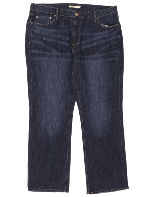 Jeans dritti 505 da donna Levi's US 18 XL W34 L30 cotone blu