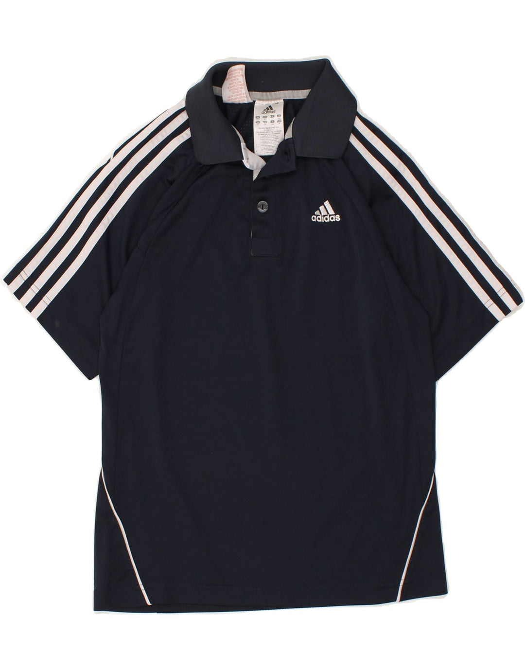 ADIDAS Boys Polo Shirt 11-12 Years Navy Blue Polyester | Vintage Adidas | Thrift | Second-Hand Adidas | Used Clothing | Messina Hembry 