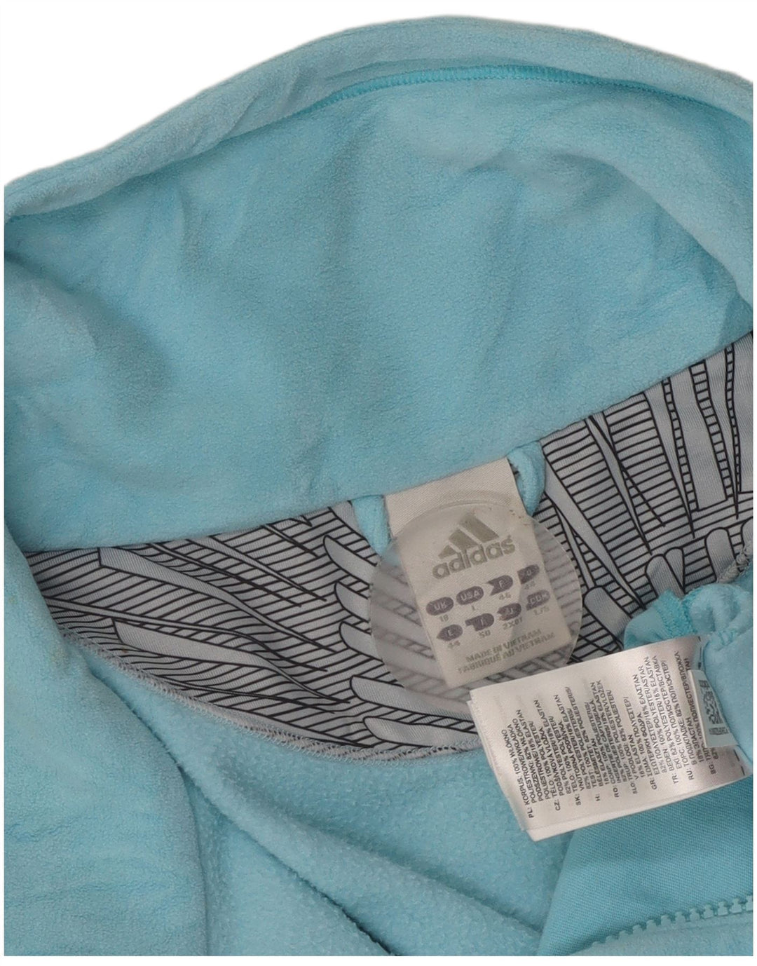 Giacca in pile da donna Adidas UK 18 XL blu poliestere