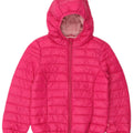 Piumino Con Cappuccio Bambina Benetton 7-8 Anni Rosa Medio In Poliammide