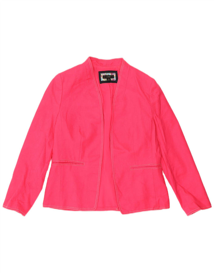 Giacca blazer aperta da donna J. Crew US 8 Lino rosa medio