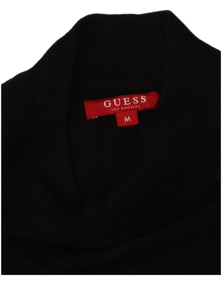Guess Abito maglione grafico da donna UK 12 Medium Black Viscosa