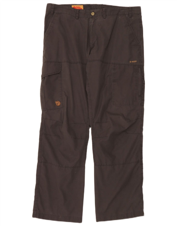 Pantaloni cargo dritti da uomo Fjall Raven W38 L32 poliestere marrone