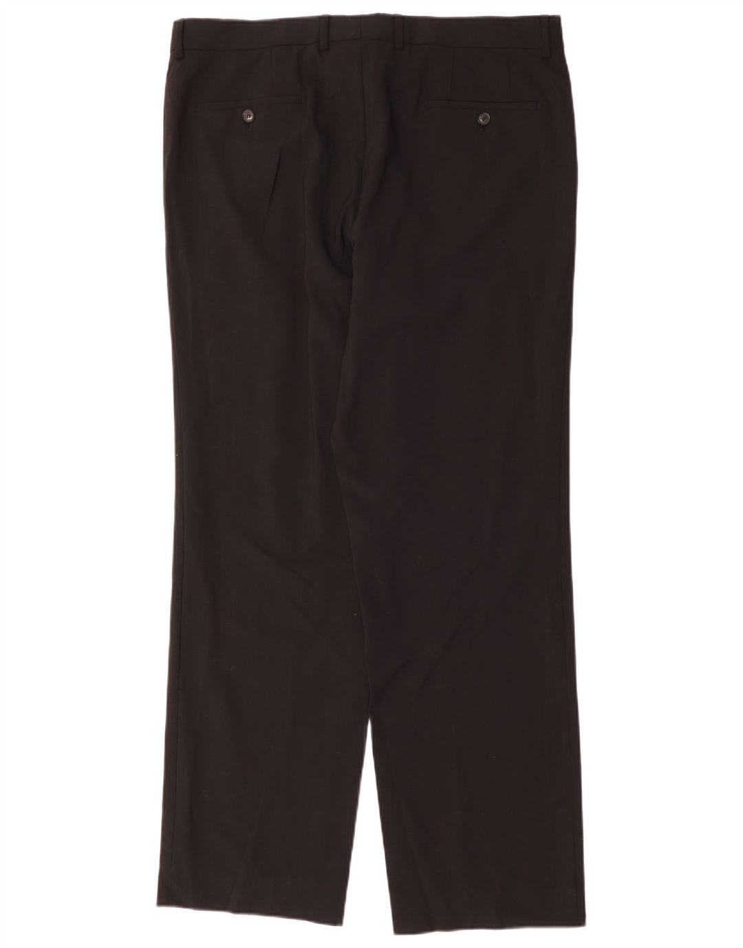Pantaloni da abito dritti da uomo Hugo Boss W38 L33 lana nera