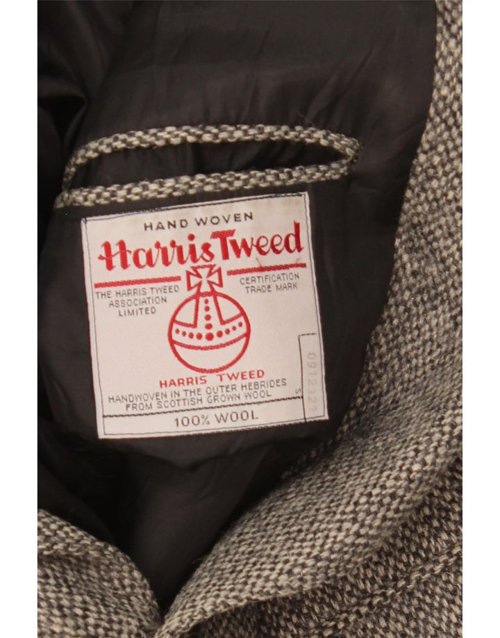 Giacca blazer a 2 bottoni vestibilità regolare da uomo Harris Tweed EU 40 grande lana grigia