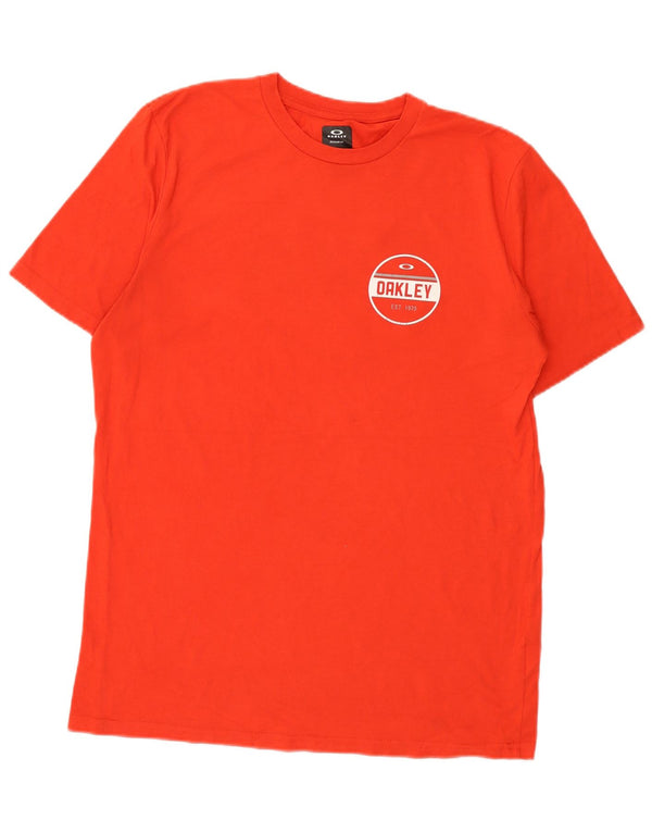 T-shirt grafica da uomo con vestibilità regolare Oakley, taglia grande, rossa