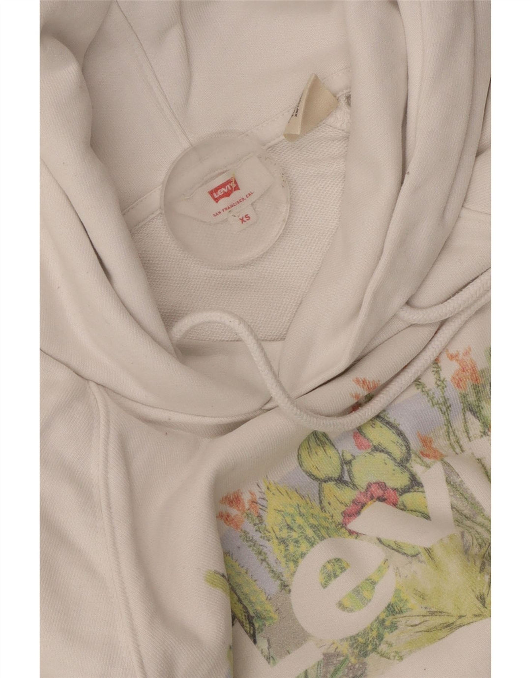 Maglione con cappuccio oversize grafico da donna Levi's UK 6 XS Bianco