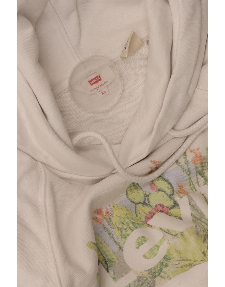 Maglione con cappuccio oversize grafico da donna Levi's UK 6 XS Bianco